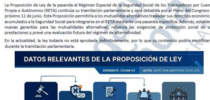 Abogacía española sobre la Proposición de Ley sobre las mutualidades alternativas